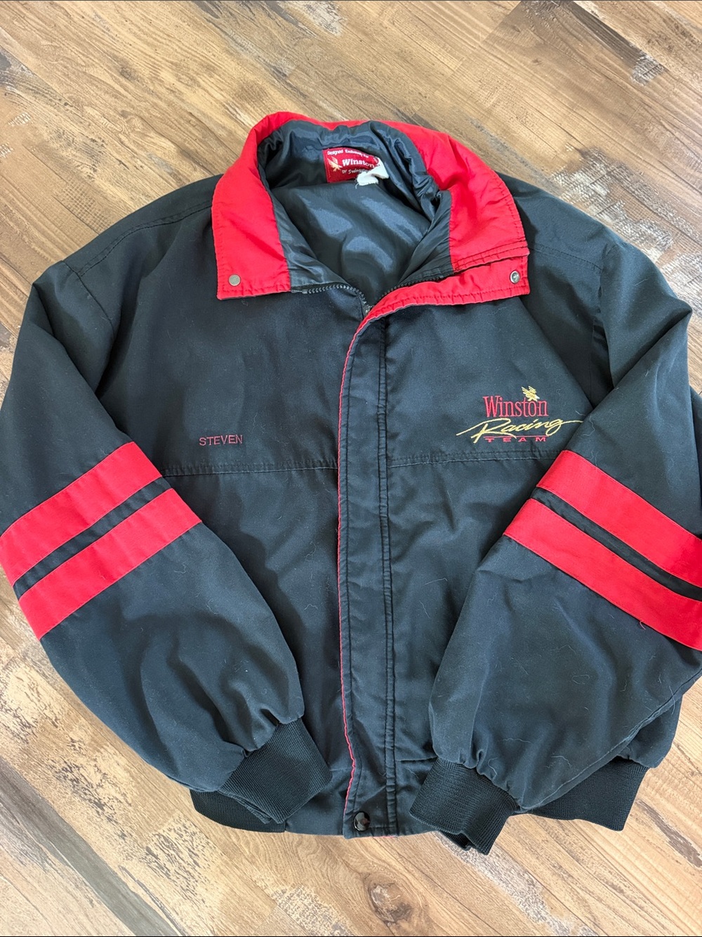 Winston Racing Black & Red Men's Bomber Jacket